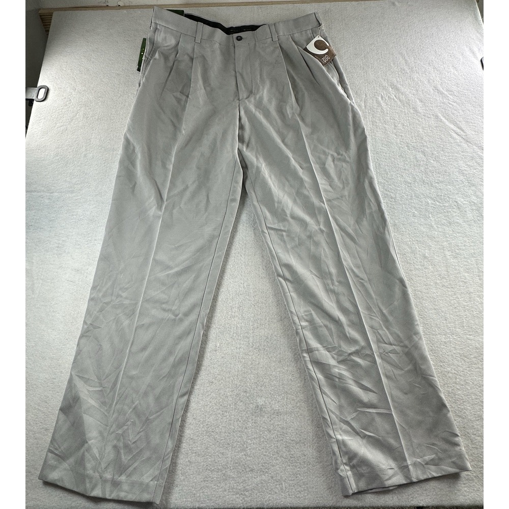 Savane Golf Pants Mens 38x32 Gray Performance Comfort Shirt Grip‎ Waistband NWT